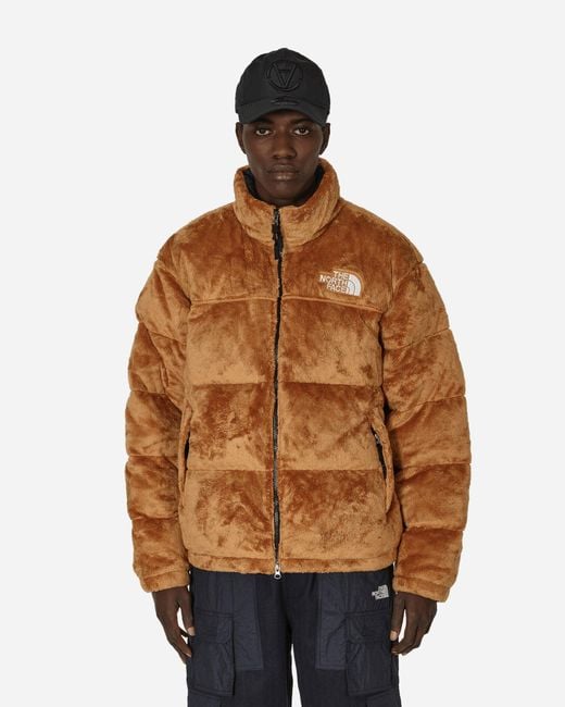 The North Face Brown Versa Velour Nuptse Jacket Almond Butter for men