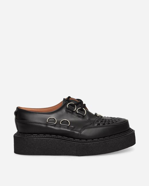 George Cox Black D-Ring Tie Skipton Creepers for men