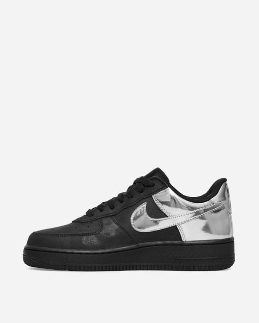 Nike Black Air Force 1 Low Sneakers Metallic for men