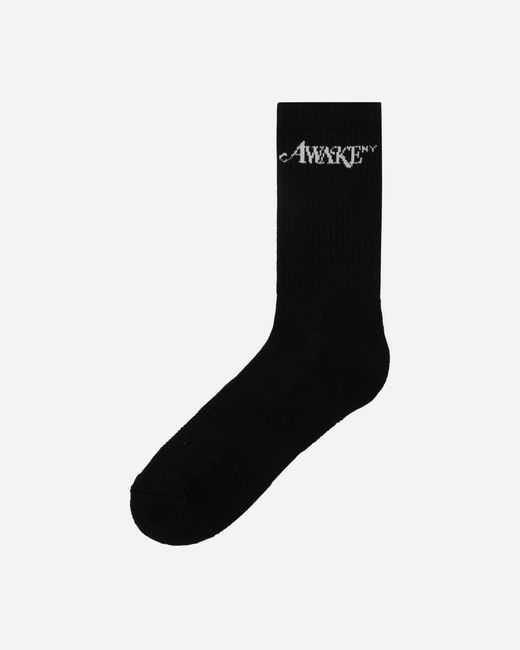 AWAKE NY Black Logo Socks for men