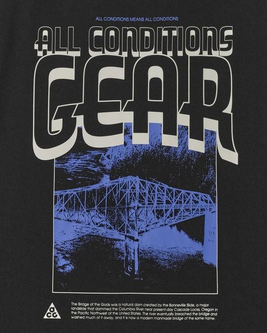 Nike Black Acg Graphic Longsleeve T-shirt for men