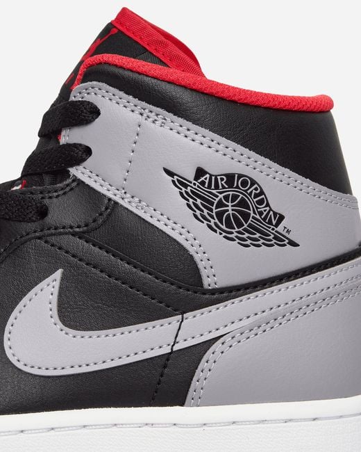 Nike Multicolor Wmns Air Jordan 1 Mid Black / Cement Grey for men