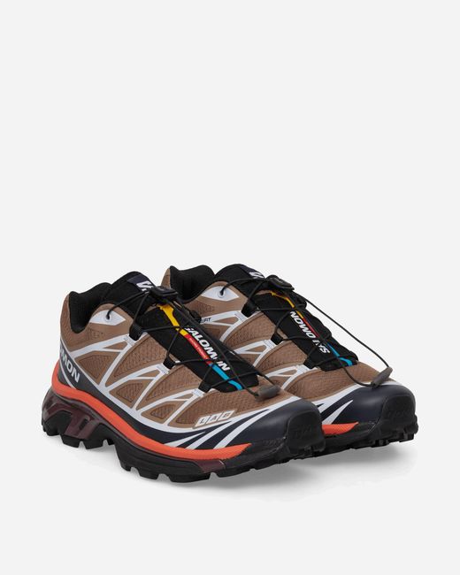 Salomon Brown Xt-6 Sneakers Walnut / Maritime Blue / Huckleberry for men