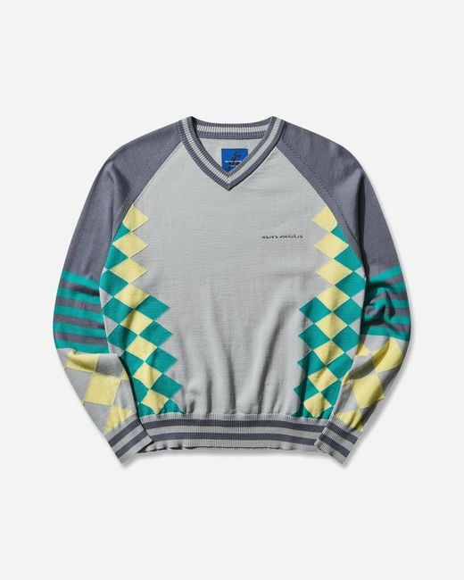 Asics Blue Novalis Laricoid Knit Jumper Haze Lemon for men