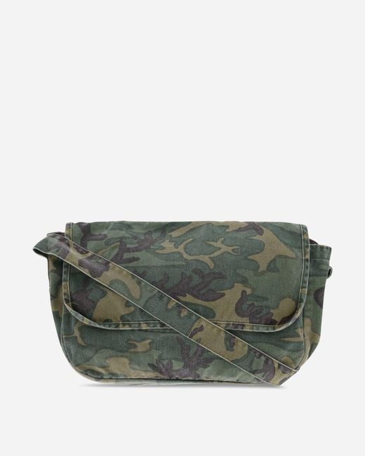 Needles Green Reversible News Paper Bag Camo for men