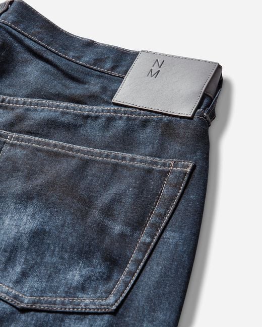 Junya Watanabe Blue Men S New Manual Printed Denim Pants Indigo for men