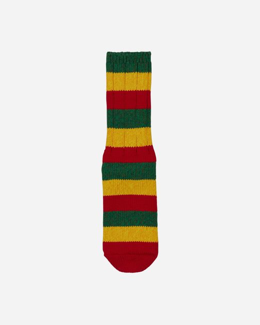 Kapital White 56 Yarns Rasta Rainbowy Happy Heel Socks for men