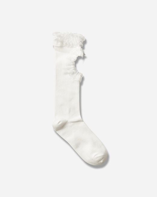 Vans White Metagirl Ruffle Knee High Socks for men