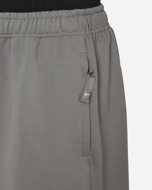 Nike Gray Solo Swoosh French Terry Shorts Flat Pewter for men