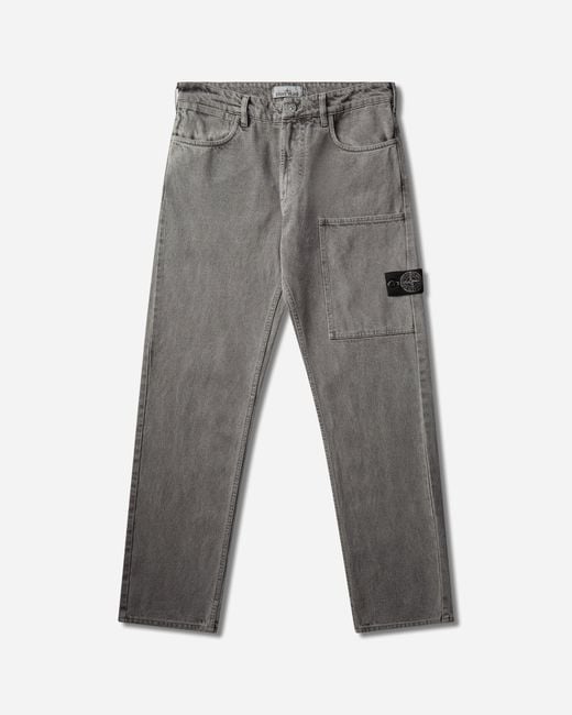 Stone Island Gray S Mineral Dyed Chino Trousers for men