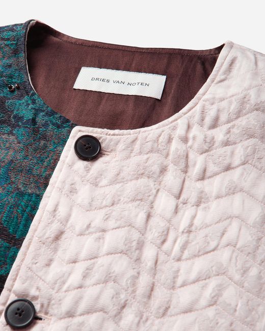 Dries Van Noten Black Men S Embroidered Patchwork Jacket for men