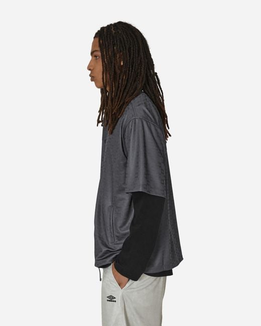 Umbro Black Jacquard Shirt Dark Shadow for men