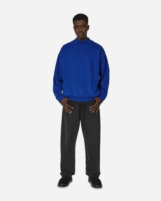 Adidas Blue Basketball Crewneck Sweatshirt Lucid for men