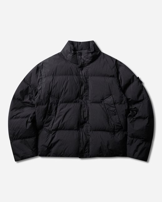 Stone Island Black Crinkle Reps Ny Down Jacket for men