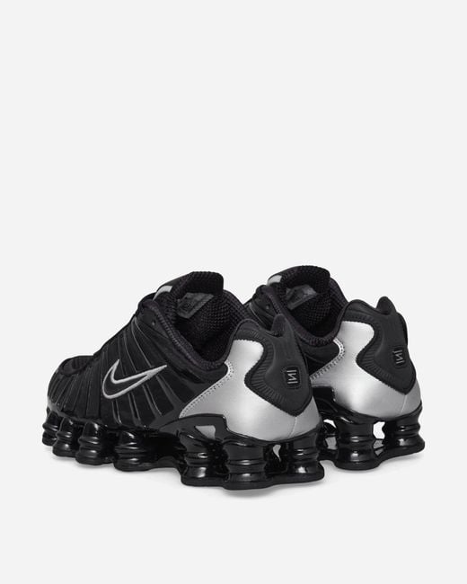 Nike Black Women S Shox Tl Sneakers / Metallic Silver