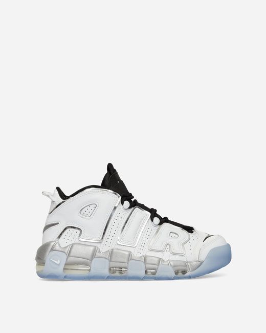 Nike Wmns Air More Uptempo Sneakers White Metallic Silver in Blue Lyst UK