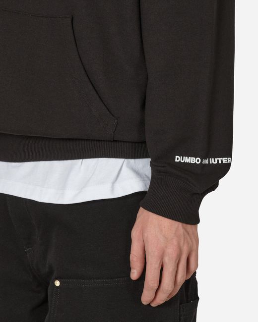 Iuter Black Dumbo Milano Imperfecta Hooded Sweatshirts for men