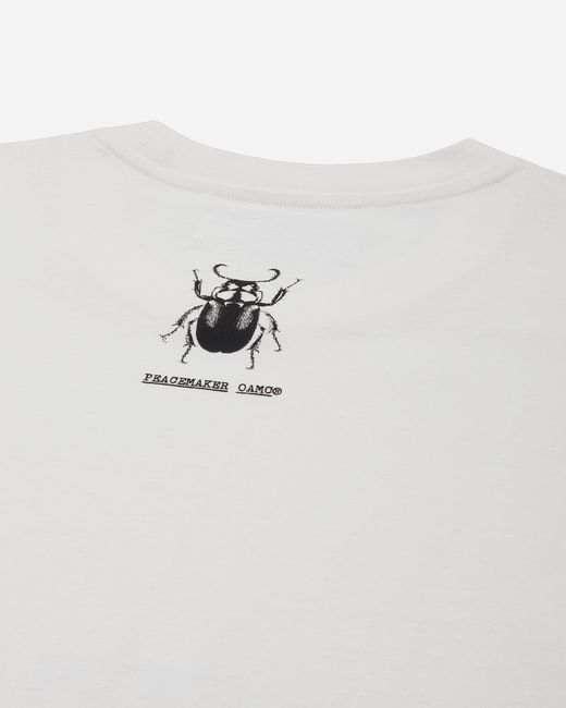 Oamc Peacemaker White Stencil Print Oversized Fit T-Shirt for men