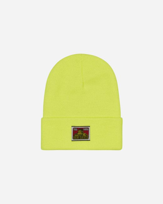 Ben Davis Work Clothes Yellow Logo Beanie Safety for men