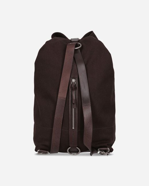 Dries Van Noten Brown Adjustable Canvas Bag Dark for men