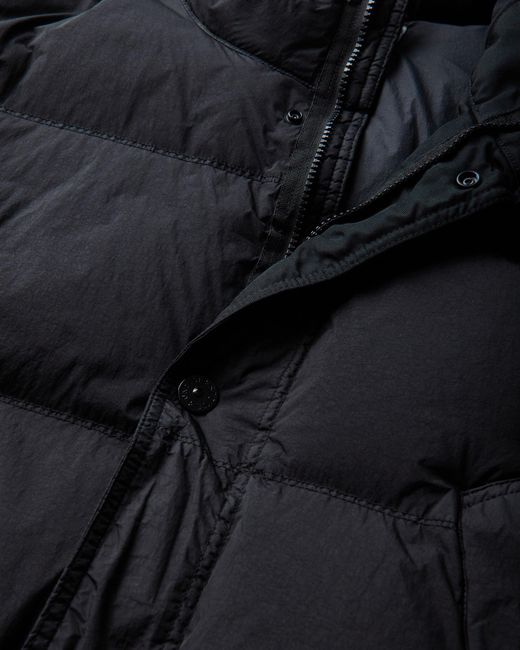 Stone Island Black Crinkle Reps Ny Down Jacket for men