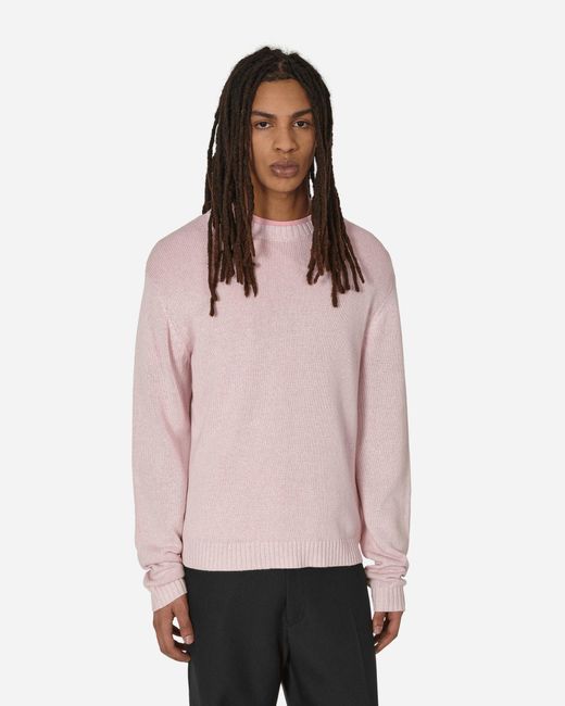 Stockholm Surfboard Club Pink Logo Crewneck Sweater for men