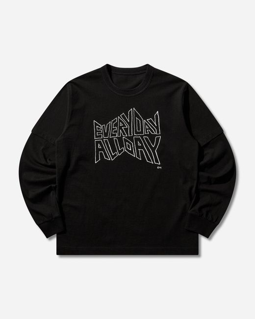 Sacai Black S Geoff Print Longsleeve T-Shirt for men