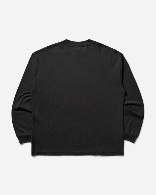 ☆UMBRO☆ Fresh small logo long sleeve t-shirt black UQ123CR Umbro Men S Lazy Longsleeve T-shirt Washed in Black for Men