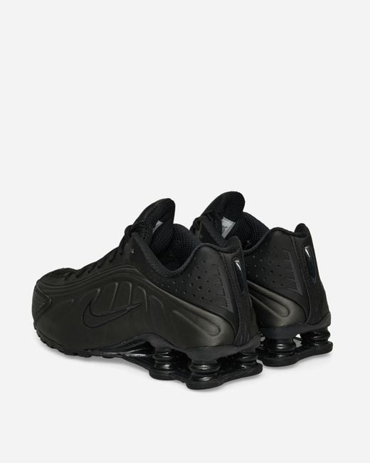 Nike Black Shox R4 Sneakers Bright Crimson for men