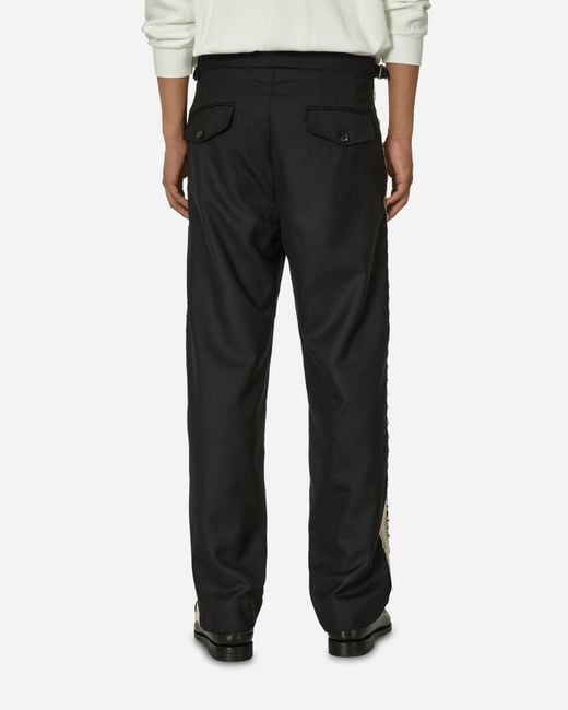 Bode Lacework Side Buckle Trousers in Black for Men | Lyst