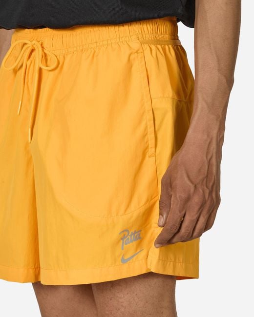 Nike Orange Patta Running Team Shorts Sundial for men