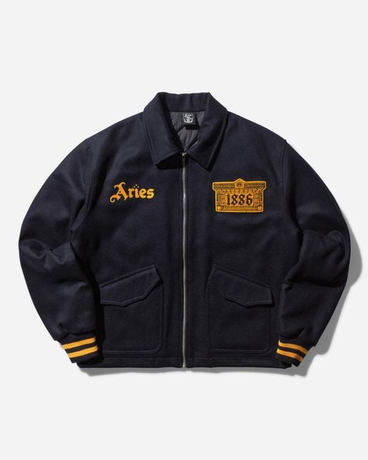 Aries Blue S Arsenal Wool Bomber Jacket for men