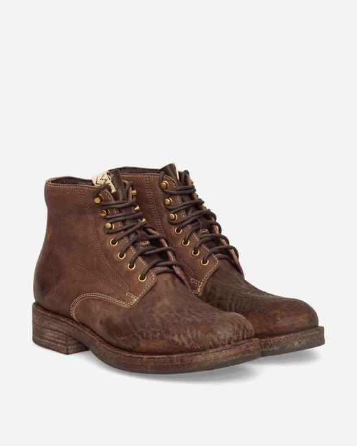 Visvim Brown Virgil Boots-folk Dark for men
