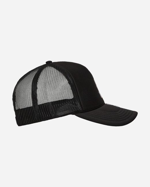Anything Black Stacked Trucker Hat for men