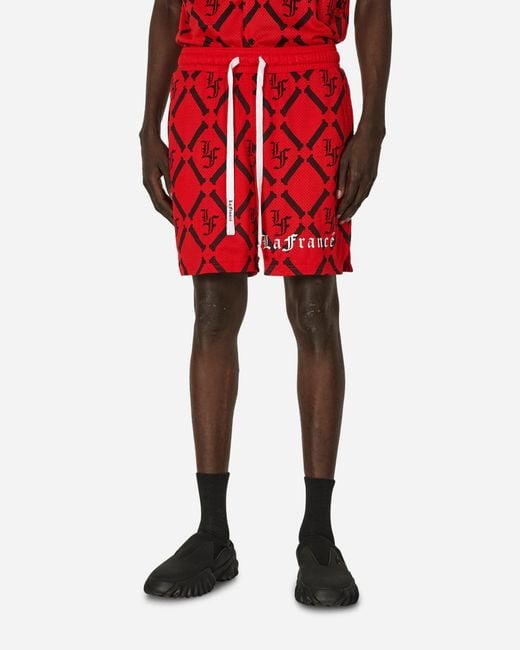 PUMA Red Lafrancé Mesh Shorts All Time for men