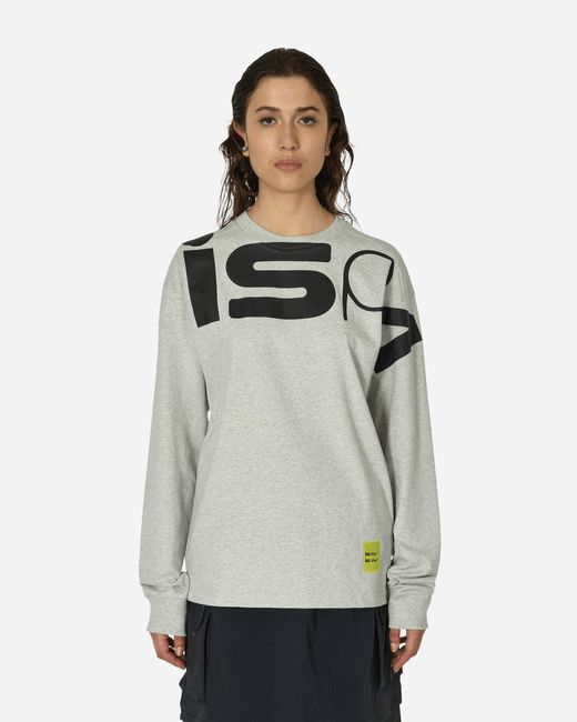 Nike Gray Ispa Longsleeve T-shirt Grey Heather for men
