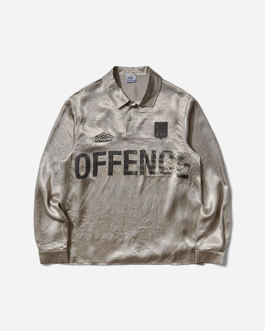 Umbro Gray Satin Enfield Shirt Pearl for men