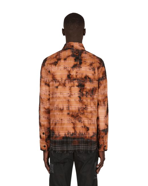 SLAM JAM Orange Check Shirt for men