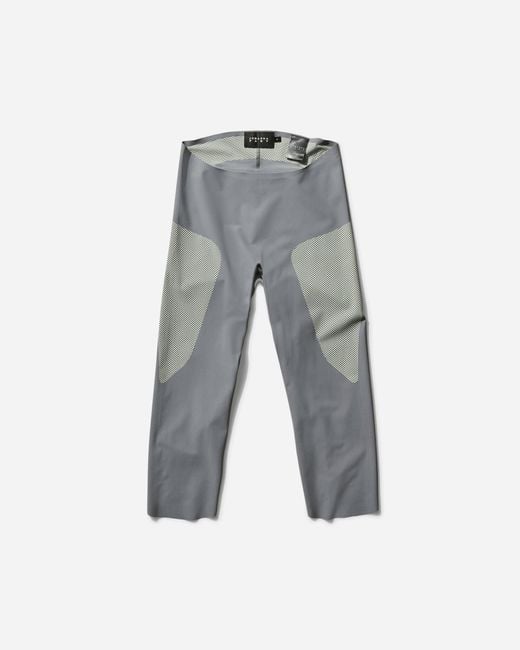 JOHANNA Paris Gray Women S Lycra Capris / Lime Cream