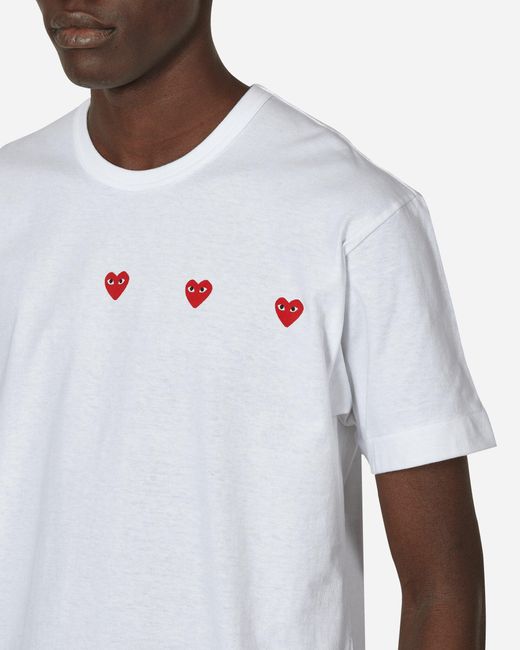 COMME DES GARÇONS PLAY White Multi Heart T-Shirt for men