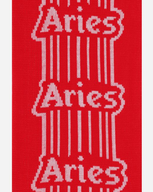 Aries Column Scarf Red / White for men