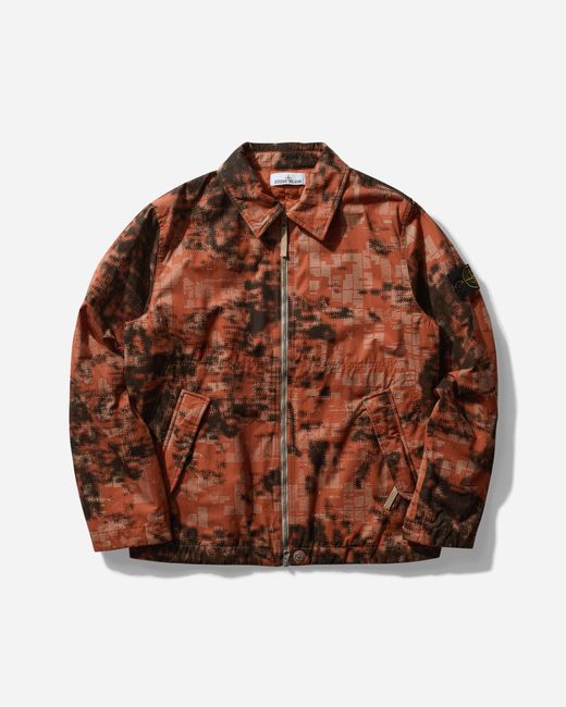 Stone Island Brown Camouflage Cotton Canvas Jacket for men