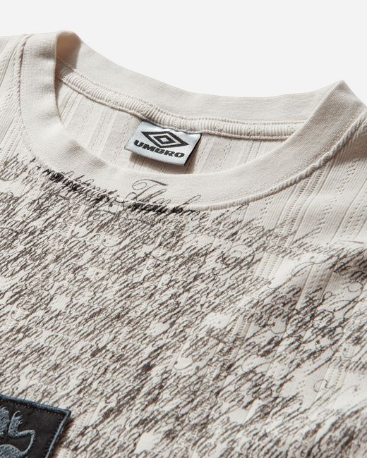 Umbro Gray Biography Pointelle Baby T-shirt Powder for men