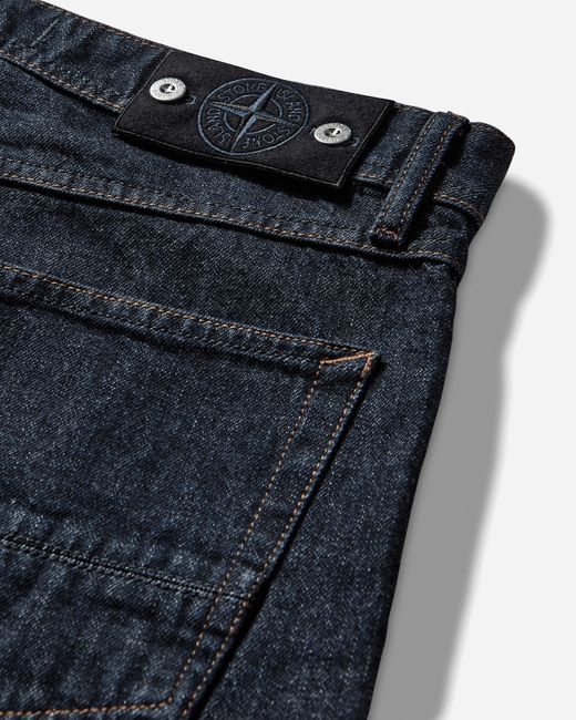 Stone Island Blue Men S Indigo Denim-rinsed Loose Fit Jeans Rinse for men