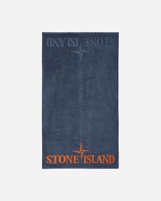 Stone Island Blue Beach Towel Dark for men