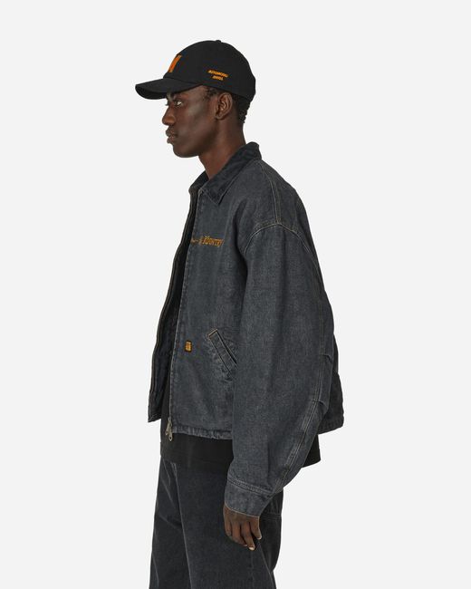Kapital Black 14oz Denim T-back Drizzler Jacket (working Embroidery) / Ecru for men