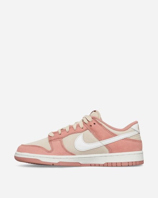 Nike Pink Dunk Low Retro Prm Sneakers Red Stardust / Summit White for men
