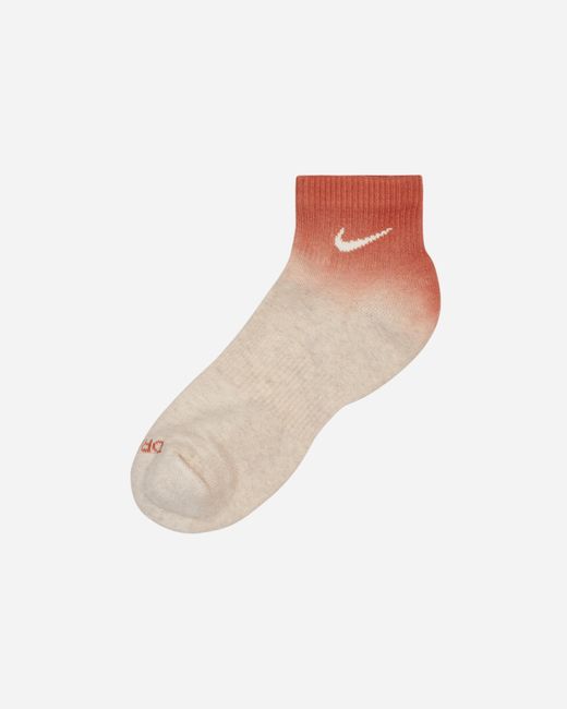 Nike White Everyday Plus Cushioned Ankle Socks Red / Cream for men