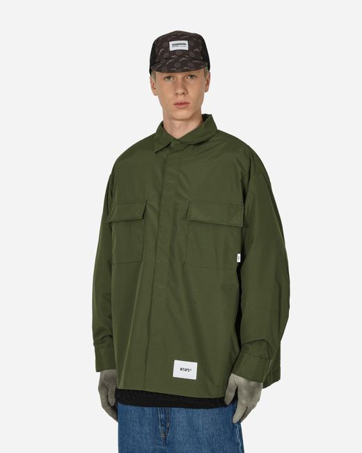 (w)taps Green Wcpo 02 Overshirt Olive Drab for men