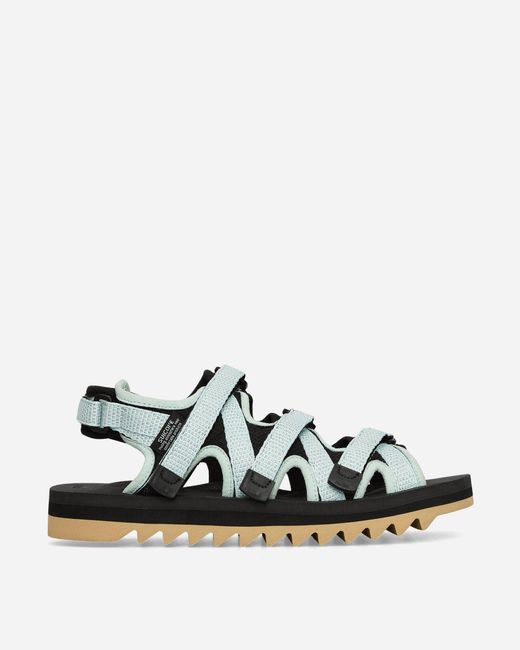 Suicoke Black Zip-Ab Sandals Seafoam / Ink for men